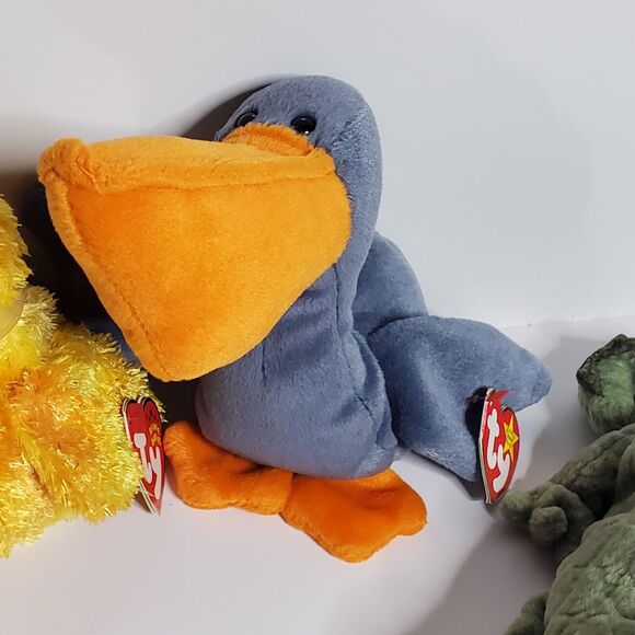 Beanie Babies All With Tags Lot Of 4 Swampy, Chickie, Prickles, Scoop - Picture 3 of 10